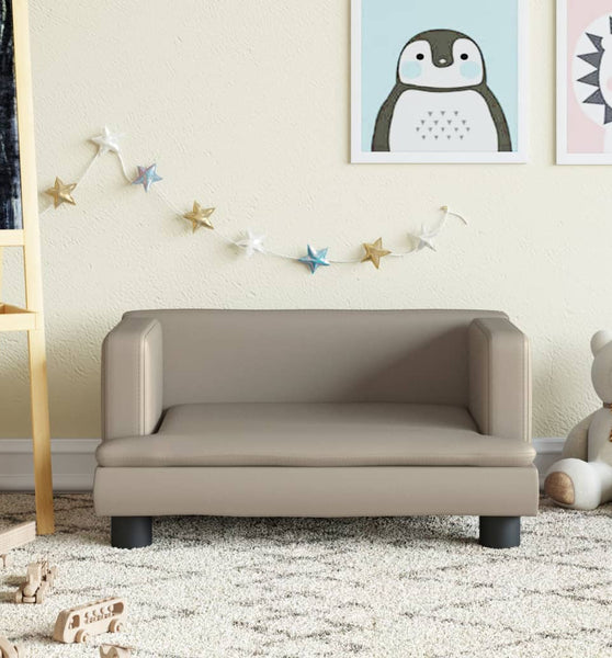 Kindersofa Cappuccino-Braun 60x40x30 cm Kunstleder