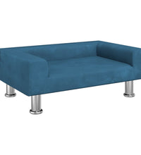 Kindersofa Blau 70x45x26,5 cm Samt