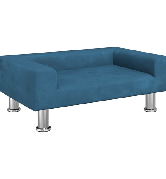 Kindersofa Blau 70x45x26,5 cm Samt