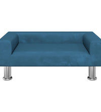 Kindersofa Blau 70x45x26,5 cm Samt