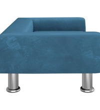 Kindersofa Blau 70x45x26,5 cm Samt