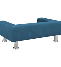 Kindersofa Blau 70x45x26,5 cm Samt