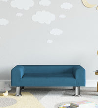 Kindersofa Blau 70x45x26,5 cm Samt