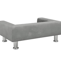 Kindersofa Hellgrau 70x45x26,5 cm Samt