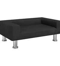 Kindersofa Schwarz 70x45x26,5 cm Samt