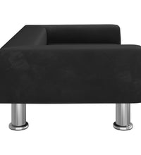 Kindersofa Schwarz 70x45x26,5 cm Samt