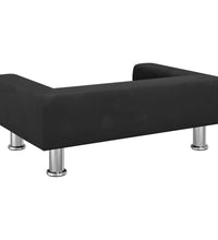 Kindersofa Schwarz 70x45x26,5 cm Samt