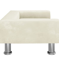 Kindersofa Creme 70x45x26,5 cm Samt