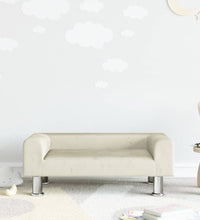 Kindersofa Creme 70x45x26,5 cm Samt