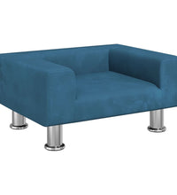 Kindersofa Blau 50x40x26,5 cm Samt