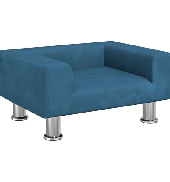 Kindersofa Blau 50x40x26,5 cm Samt