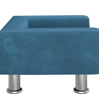 Kindersofa Blau 50x40x26,5 cm Samt