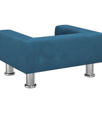 Kindersofa Blau 50x40x26,5 cm Samt