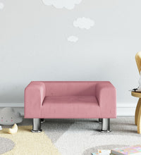 Kindersofa Rosa 50x40x26,5 cm Samt