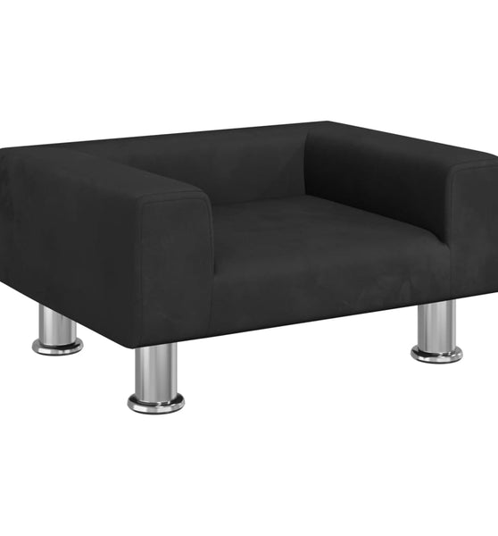 Kindersofa Schwarz 50x40x26,5 cm Samt