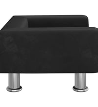 Kindersofa Schwarz 50x40x26,5 cm Samt