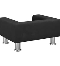 Kindersofa Schwarz 50x40x26,5 cm Samt