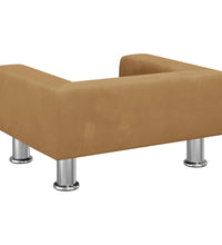 Kindersofa Braun 50x40x26,5 cm Samt