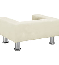 Kindersofa Creme 50x40x26,5 cm Samt