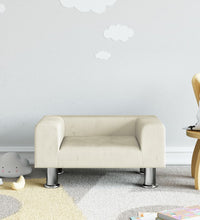 Kindersofa Creme 50x40x26,5 cm Samt