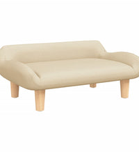 Kindersofa Creme 70x40x24 cm Stoff