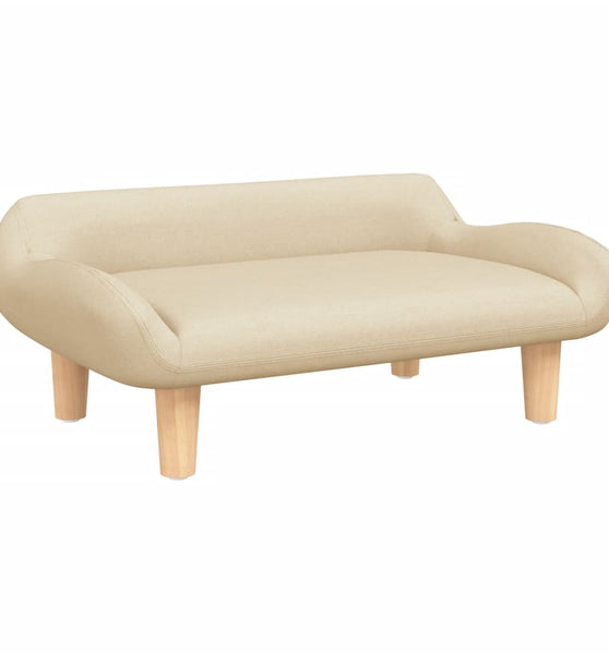 Kindersofa Creme 70x40x24 cm Stoff