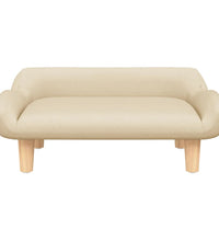 Kindersofa Creme 70x40x24 cm Stoff