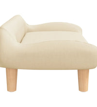 Kindersofa Creme 70x40x24 cm Stoff