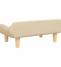 Kindersofa Creme 70x40x24 cm Stoff