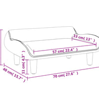 Kindersofa Creme 70x40x24 cm Stoff