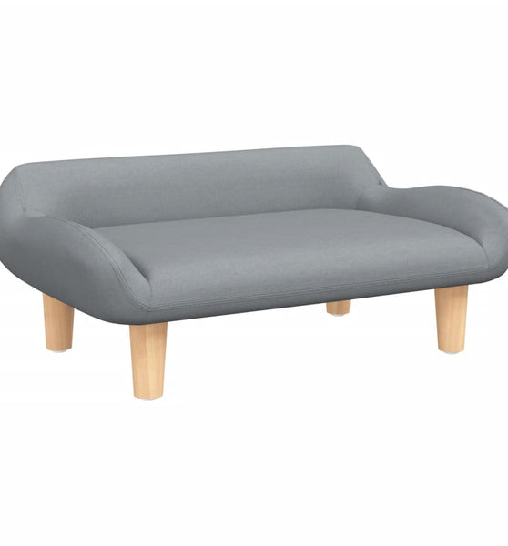 Kindersofa Hellgrau 70x40x24 cm Stoff