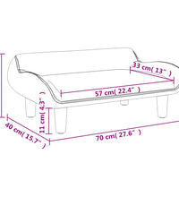 Kindersofa Dunkelgrau 70x40x24 cm Stoff