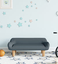 Kindersofa Dunkelgrau 70x40x24 cm Stoff