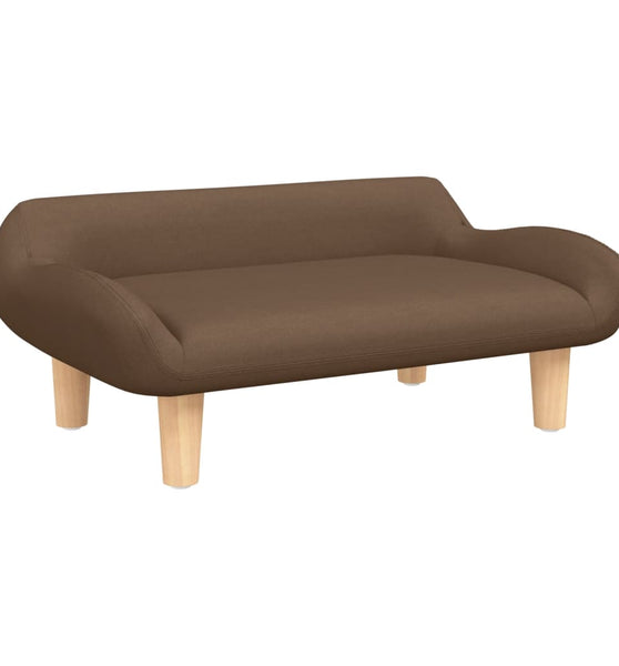 Kindersofa Braun 70x40x24 cm Stoff