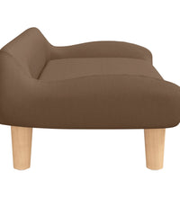 Kindersofa Braun 70x40x24 cm Stoff