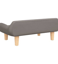 Kindersofa Taupe 70x40x24 cm Stoff