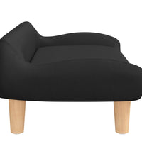 Kindersofa Schwarz 70x40x24 cm Stoff