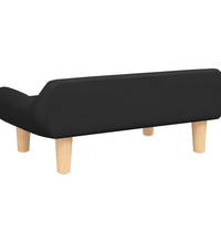 Kindersofa Schwarz 70x40x24 cm Stoff