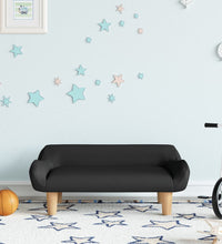 Kindersofa Schwarz 70x40x24 cm Stoff