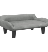 Kindersofa Hellgrau 70x40x24 cm Samt