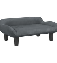 Kindersofa Dunkelgrau 70x40x24 cm Samt