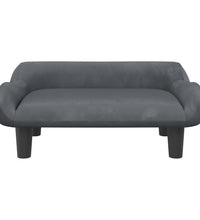 Kindersofa Dunkelgrau 70x40x24 cm Samt