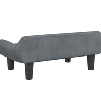 Kindersofa Dunkelgrau 70x40x24 cm Samt