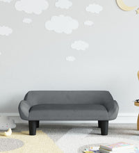 Kindersofa Dunkelgrau 70x40x24 cm Samt