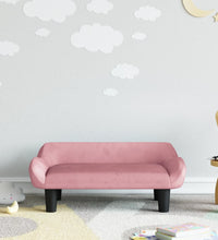 Kindersofa Rosa 70x40x24 cm Samt