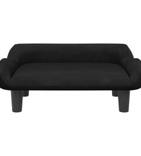 Kindersofa Schwarz 70x40x24 cm Samt