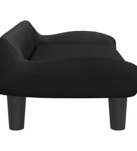 Kindersofa Schwarz 70x40x24 cm Samt