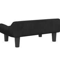 Kindersofa Schwarz 70x40x24 cm Samt