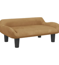 Kindersofa Braun 70x40x24 cm Samt