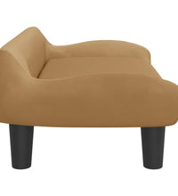 Kindersofa Braun 70x40x24 cm Samt